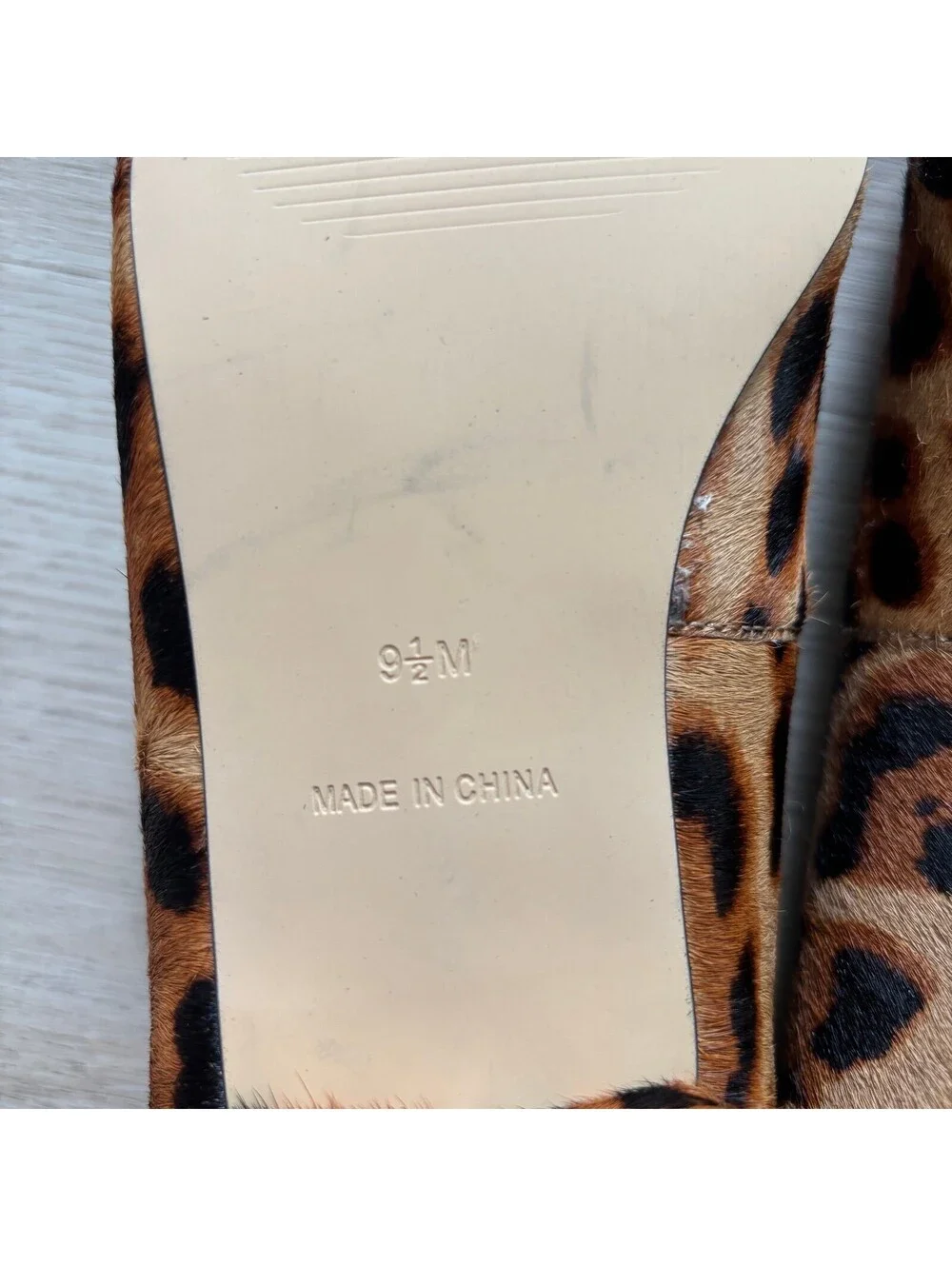 Talbots NWOT Women's Leopard Print Calf Hair Penelope Ballet Flats Size 9.5